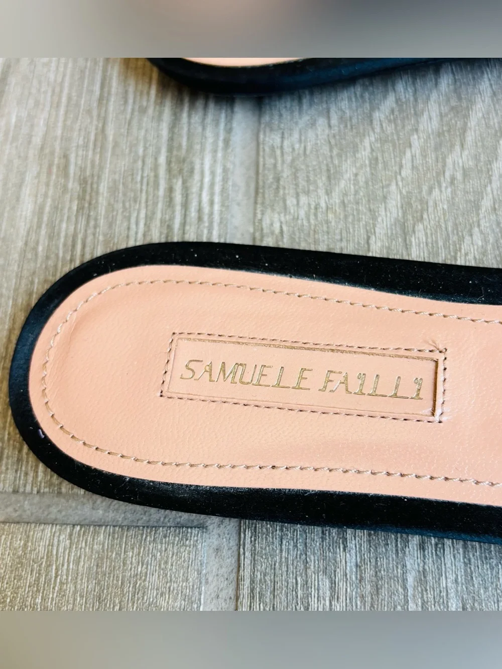 Samuele Failli Clear Plastic Black Slip On Flat Sandals size EU 38.5